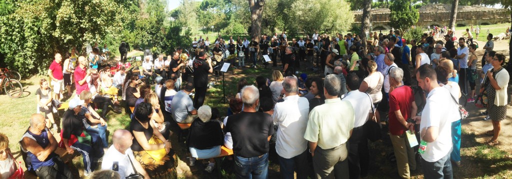 Un momento del concerto al Parco degli Acquedotti